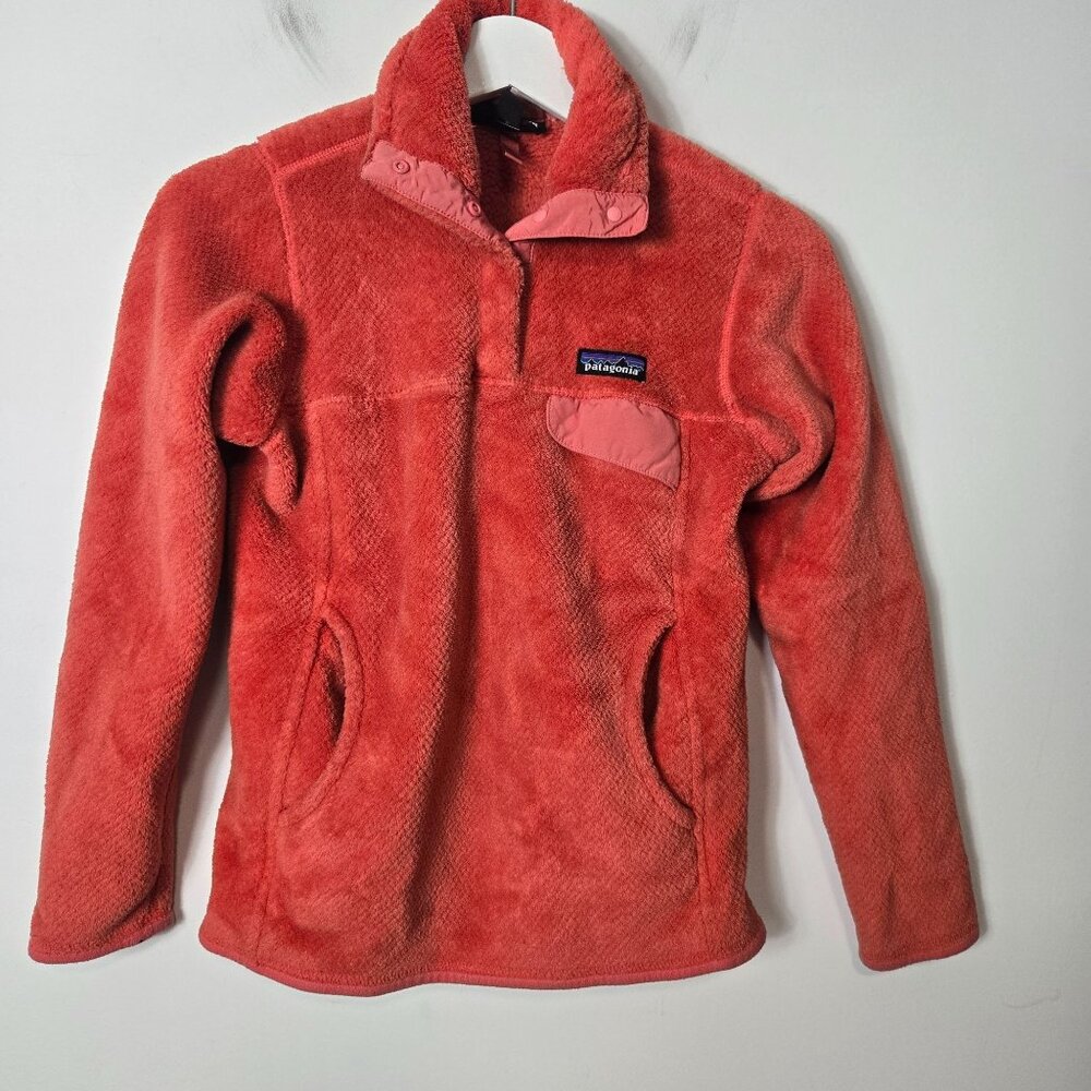 Patagonia Women's Size XXS Re-Tool Snap-T Pullover Fleece Jacket Coral